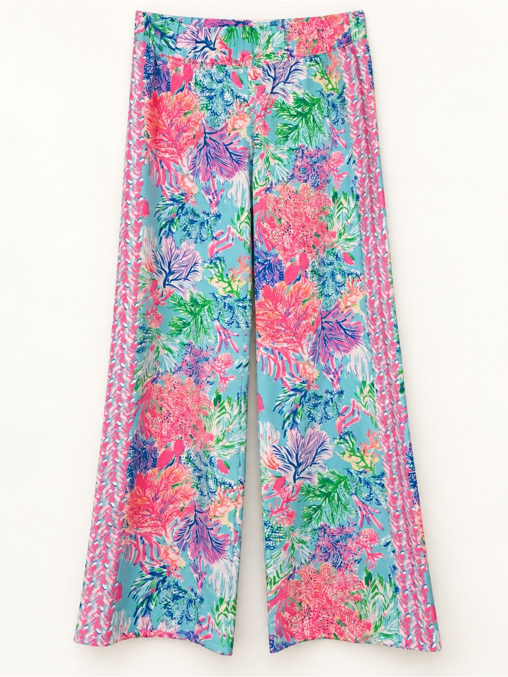 Lilly Pulitzer Ladies Floral Wide-Leg Pants in Pink, Blue & Green